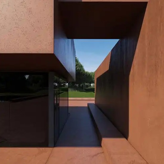 Corten wall cladding